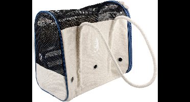 duvoplus buddies on the go! Saint-Tropez Transporttas - Draagtas voor Hond en Kat tot 7 kg - Geventileerd - 41x22x32cm - Beige