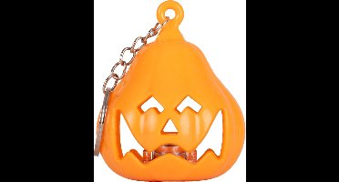 Halloween pompoen sleutelhanger - Sleutelhangers - Sleutelring - Met verlichting - Oranje