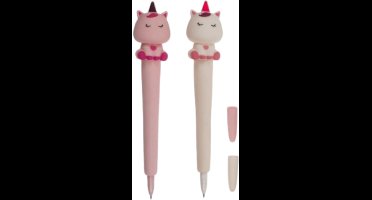 Squeeze pen eenhoorn/unicorn roze of wit
