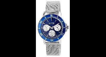 Raptor-model RA20342-001-Herenhorloge-Milanese band-verstelbaar-Blauw/zilverkleurig-3 atm waterdicht-diameter 42 mm-dag en datum aanduiding