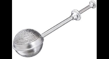 Secret de Gourmet Theeknijper - thee-ei - zilver - RVS - 5 cm - theezeef - losse thee