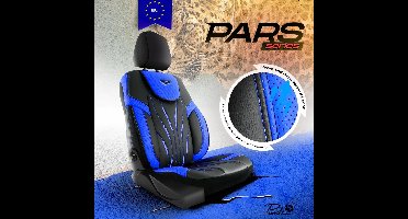 Stoelhoezen Mercedes S Klasse 2005 – 2013 – Pars Series - Blauw zwart - Volledig leer – premium uitstraling (Voorstoelen set 2 voorstoelen)