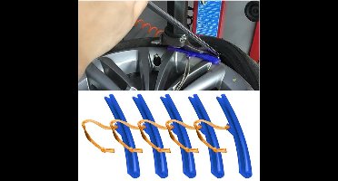 KARZO - Verpakking van 5 autobandenwisselaarbeschermers voor het wisselen van banden, Edge Savers-gereedschap, bandenmontagebescherming, wielbescherming, motorfietsvelgbeschermer (blauw)