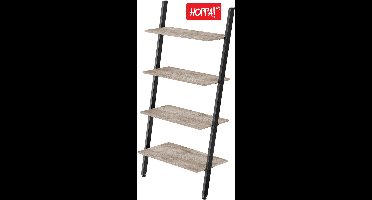 Hoppa! | Ladderkast | Greige/Zwart | Metaal | 64 x 35 x 150 cm (B x D x H)