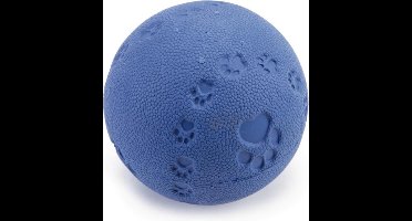 Beeztees Rubbel Bal+Pieper Blauw 7,5cm