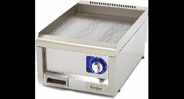 Horeca Grillplaat - Gegroefd - Enkel - 60 cm Diep - 400V