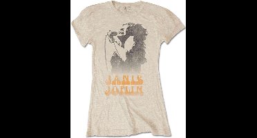 Janis Joplin - Working The Mic Dames T-shirt - L - Creme