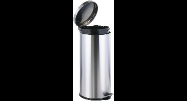 Dirt Devil Pedaalemmer 30 Liter - Roestvrij Staal - Uitneembare Binnenbak - Stevig Voetpedaal - Afmetingen Ø29 x 64 cm - Gewicht 2,9 kg - Grijs - Geschikt voor Keuken en Kantoor