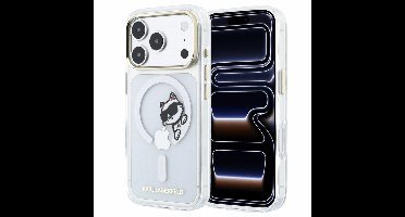 Karl Lagerfeld - IML Peekaboo Print and Metal Frame MagSafe - iPhone 18 Pro Max / iPhone 17 Pro Max (KLHMP18X6HCPSCT) - Clear