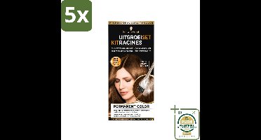 5 x Schwarzkopf - Uitgroeiset - Goudbruin R2 - Wasstrips - Uitgroeiset - Haarverf - Uitgroeibehandeling - Goudbruin - Kleurverf
