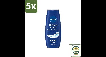 5 x Nivea - Douche Crème - Beschermend - Unieke Nivea Crème Geur - 250 ml - Wasstrips - Douchecrème - Verzorgende Crème - Hydraterende Crème - Beschermende Crème - NIVEA Crème