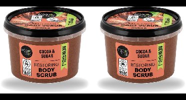 2 x Organic Shop - Body Scrub Cocoa - Rijke Hydratatie - 250 ml - Voordeelverpakking - 2 stuks