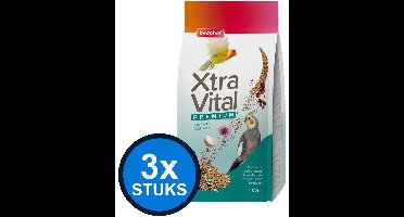 3x Beaphar - XtraVital grote parkiet 1kg - Vogelvoer - 1 kg