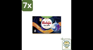 7 x Robijn - 3-in-1 Black Velvet - Wascapsules - 15 Wasbeurten - Grootverpakking - Zwart Wasmiddel - Donkere Was - 3-in-1 Wasmiddel - Wasverzachter - Geur Wasmiddel