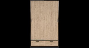 Giga Living Kledingkast Line - Zwart - 120x200x60cm