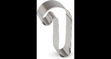 uitsteekvorm Zuurstok 7 cm RVS zilver
