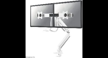 Neomounts NM-D775DXWHITE Crossbar monitorarm 2 schermen - 10-32" - 1-8 kg/scherm - gasveer - 180°-stop - Topfix - wit