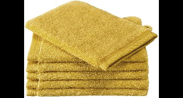De Witte Lietaer Washandjes Contessa, Oker - 16 x 21 cm - 6 stuks - Katoen