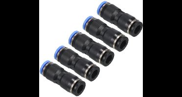 KARZO - 1/4 Inch naar 6 Mm Reductie - Pneumatische Reducers - 5 Stuks - Snelle Verbindingen - Zwart en Blauw