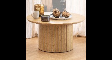 Salontafel Gillan Ø80cm Naturel - Giga Living
