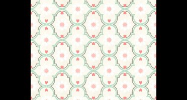 RETRO BEHANG - Creme Groen Roze - AS Creation COZZ