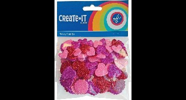 Create It Hobbyset Foam Hartjes Glitter