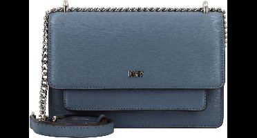 DKNY Leren Schoudertas Bryant Sutton Crossbody Bag Coastal Blue Lichtblauw
