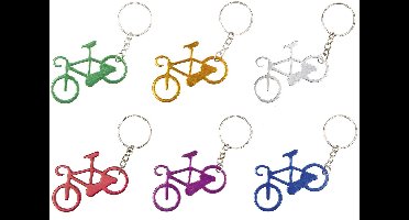 Sleutelhanger aluminium fiets (12 stuks)