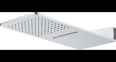 Wiesbaden Cube Luxe vierkante wand-hoofddouche+waterval 600x25 chr