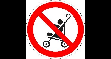 Verboden voor kinderwagens sticker 150 mm
