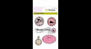 CraftEmotions stempel A6 - stempels en label High Tea Rose