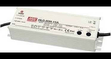 Mean Well HLG-80H-24A LED-driver, LED-transformator Constante spanning, Constante stroomsterkte 81.6 W 3.4 A 24 V/DC PF