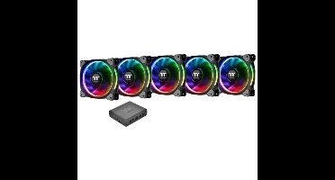 PC-ventilator Thermaltake 5 stuk(s) RIING PLUS 14 LED RGB (b x h x d) 140 x 140 x 25 mm