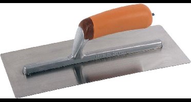 Pleisterspaan - Super Prof - 305x120x0,65 mm gebogen met afgeronde hoeken RVS met Supersoft-handgreep