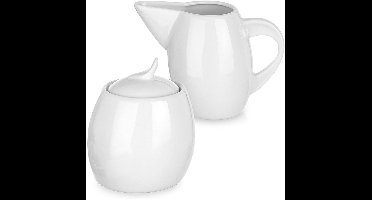 Suikerpot en Melkkannetje Porselein MONA 200 ml / 240 ml 2 delig - Set - Suikervaatje