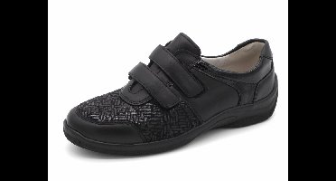 Waldläufer OrthoTritt Dames Klittenbandschoen - 312H01-323-001 Zwart - Wijdte H - Maat 7½ (41)