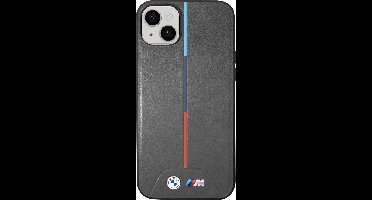 BMW M Tricolor Vertical Line Back Case - Geschikt voor Apple iPhone 14 (6.1") - Grijs