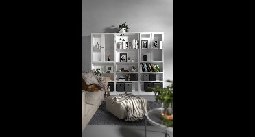 Giga Living Boekenkast Basic - Wit - 79x203cm