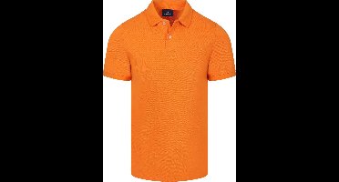 Steppin' Out Polo Piqué Oranje - Maat S - Heren - Polo shirt Heren met Korte mouw