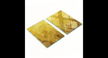 Decoratieve glazen snij- en serveerplanken, abstract ontwerp, 2x40x52 cm