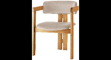Skye Decor, Stoel, CO - 034, Hout, Eiken & Beige, 58 x 49 x 76 cm