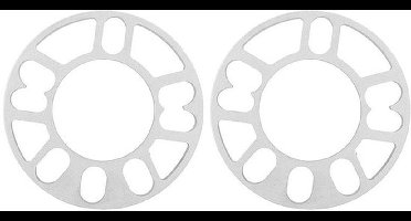 KARZO - Wielspacers, 2 stuks 10 mm aluminium wielspacers, shims, universeel geschikt voor 4/5 bouten, standaard