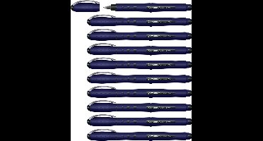 STABILO worker+ - Rollerball Pen 0.5 mm - NatureCOLORS Wildflower - Ultramarijn Blauw - Doos 10 stuks