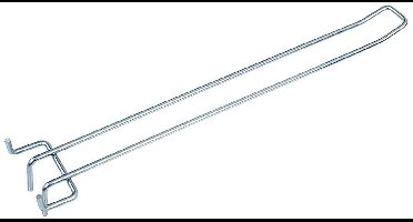 EURO Perforated – Dubbele Winkelhaak – 30 cm Lengte – Ø4 mm Draad – Verzinkt Staal