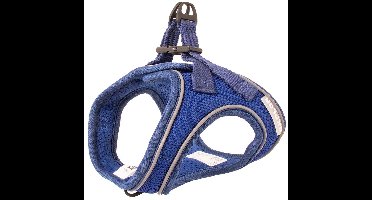Duvo+ Ultimate Fit Kleine Hond Harnas Blauw XL - 56-62CM