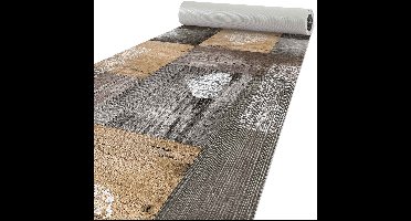 Boraboi® Stijlvolle en Wasbare Keukenloper met Antislip voor Veiligheid en Comfort,Hout Bruin Hart Liefde,100x50 cm
