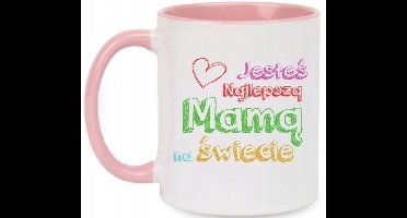 Mok voor Moederdag - Wit/Roze - Perfect cadeau voor mama