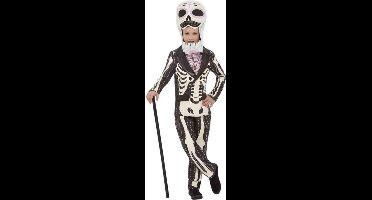 Smiffys - Deluxe Day Of The Dead Senor Kinder Kostuum - Kids tm 12 jaar - Roze/Zwart