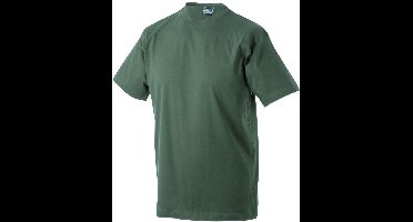 James and Nicholson - Unisex Medium T-Shirt met Ronde Hals (Olijf Groen)