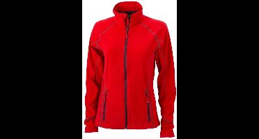 James and Nicholson Dames/dames structuur fleece jack (Rood/koolstof)